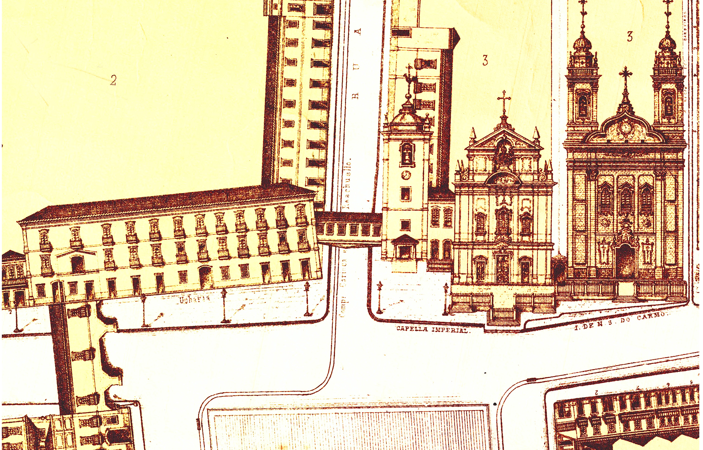 (2) Mappa Architectural da cidade do Rio de Janeiro<br> João da Rocha Fragoso. Acervo da Fundação Biblioteca Nacional - Brasil