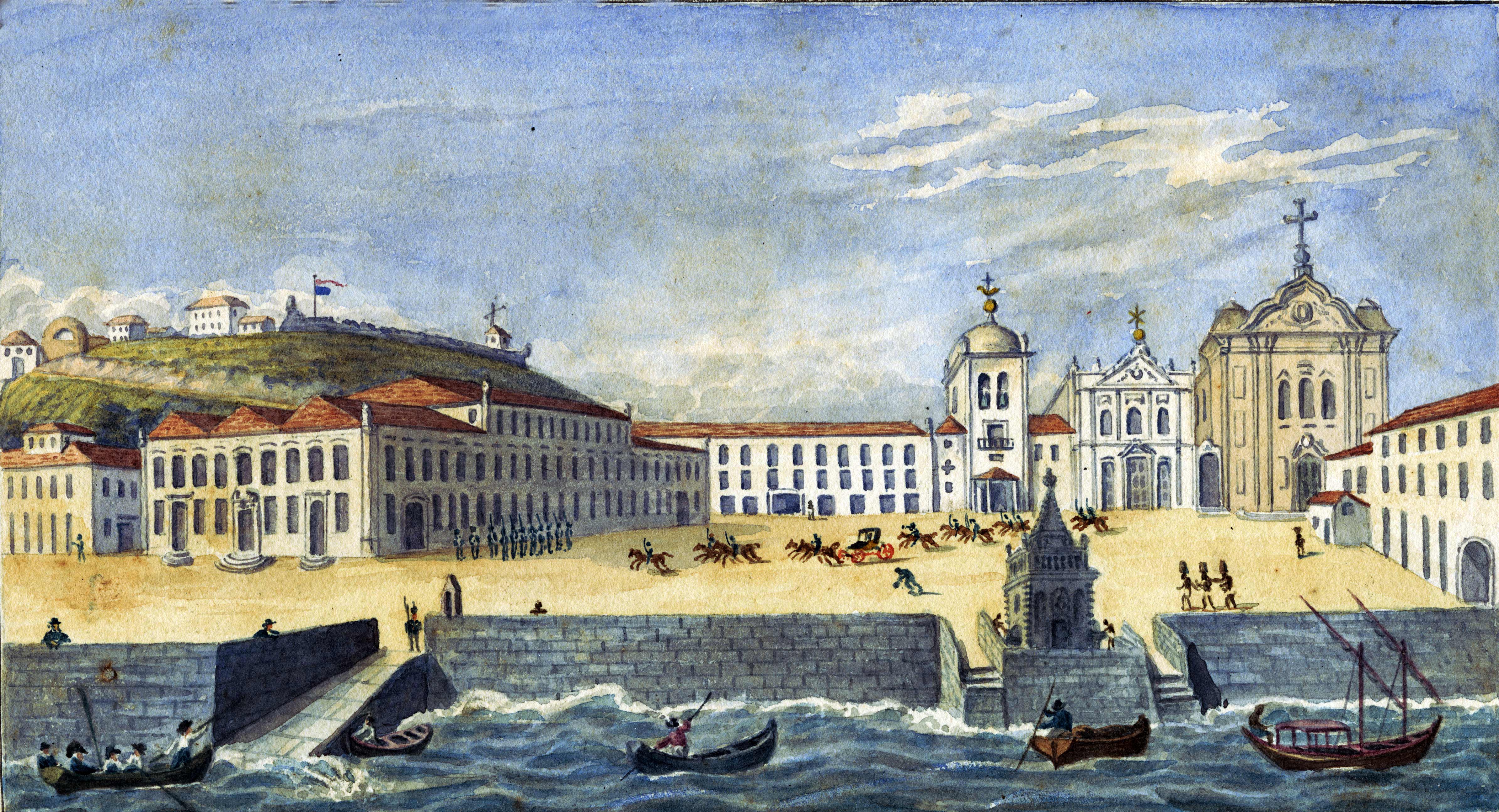 (1) Palace Square, Rio de Janeiro. Richard Bate Acervo da Biblioteca da Universidade de Cornell, NY