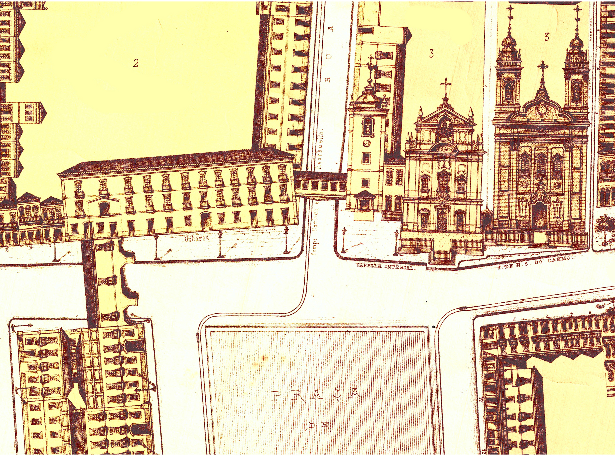 (2) Mappa Architectural da cidade do Rio de Janeiro. João da Rocha Fragoso. Aervo da Fundação Biblioteca Nacional - Brasil