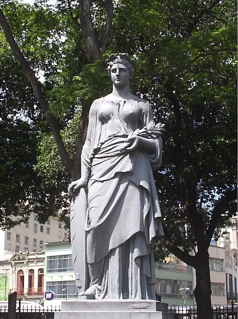 (1) A União. Escultura em ferro fundido.<br> Marthurin Moreau. Fundição Val d´Osne. Prefeitura da Cidade do Rio de Janeiro